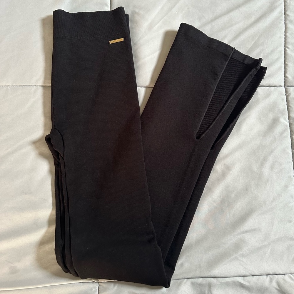 Fabletics Black Bootcut Slit Bottom Leggings - image 1